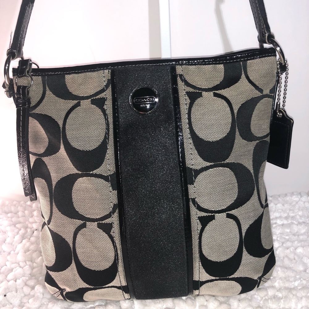 Coach Signature Striped Crossbody